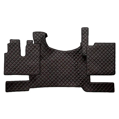 Afbeelding van F CORE truck accessoires Vloer volledige mat compatibel voor MAN TGX 03.21 Geen vloerrem ZWART/ROOD