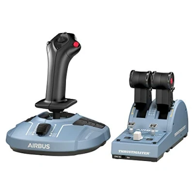 Afbeelding van Thrustmaster TCA Officer Pack Airbus Edition Joystick USB PC Blauw, Zwart Incl. schuifregelaar