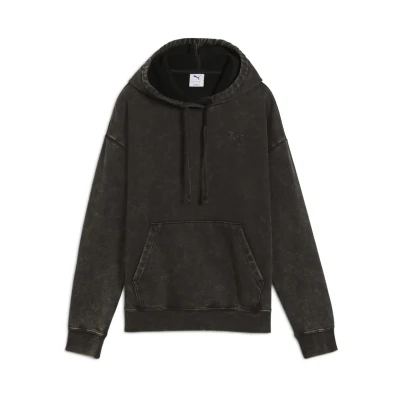 Afbeelding van Essentials Elevated relaxte verwassen hoodie voor Dames, Zwart, Maat S PUMA