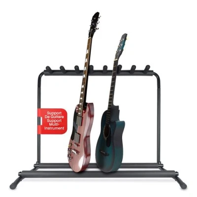 Image de Support Guitare Pyle jusqu&#039;à 7 guitares Noir