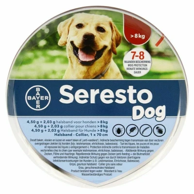 Afbeelding van &gt; 8 kg (Halsband 70 cm) Seresto vlooienhalsband voor honden BE