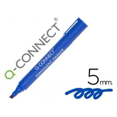 Afbeelding van Q Connect, Marker, Permanente marker met wigvormige punt (Blauw, 2 mm, 1 x)