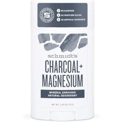Afbeelding van Schmidt&#039;s Deodorantstick veganistisch, kolen en magnesium, 75 g/58 ml