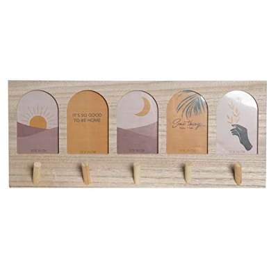 Afbeelding van Kapstok DKD Home Decor 56 x 5 23,5 cm Natuurlijk Multicolour Hout MDF Boho