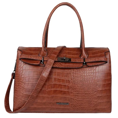 Afbeelding van Wimona Sofia Dames Laptoptas cognac Damestas