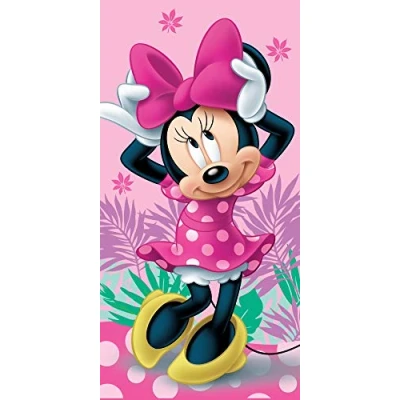 Afbeelding van Disney Minnie Mouse Strandlaken 70x140 cm Roze