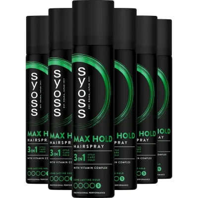 Afbeelding van Syoss Max Hold Haarspray 6x300 ml Voordeelverpakking