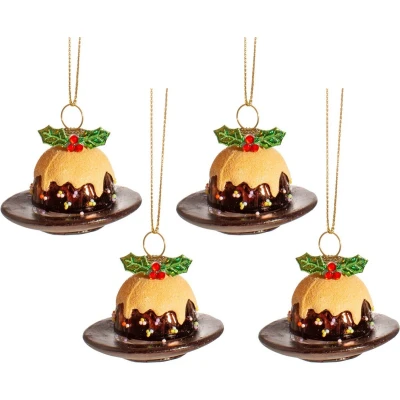 Afbeelding van Mini kerstpudding kerstbal (set4) Sass &amp; Belle