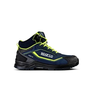 Afbeelding van SPARCO Indy h Richmond Brand en veiligheidsschoen, uniseks, marineblauw, fluorescerend geel