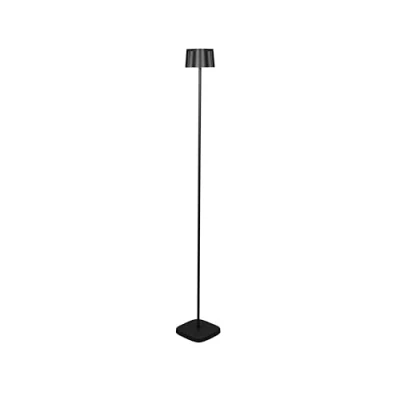 Afbeelding van Mooie LED vloerlamp, zwart, aluminium, IP54, dimmer, CCT