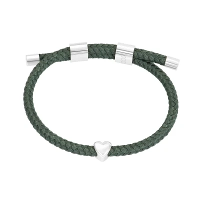 Afbeelding van iXXXi Jewelry Cozy Heart Donker Groen Dames Armband One Size