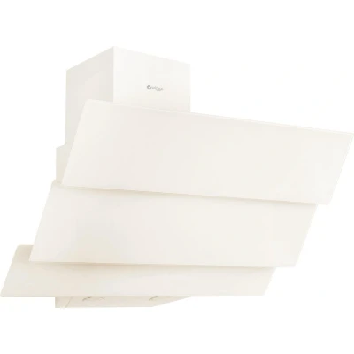 Afbeelding van Wiggo WE E633G(C) Schuine Afzuigkap 60cm Creme Triple Glas