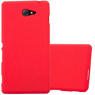 Afbeelding van Cadorabo Hoesje geschikt voor Sony Xperia M2 / AQUA in FROST ROOD Beschermhoes gemaakt van flexibel TPU silicone Case Cover