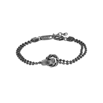 Afbeelding van Emporio Armani heren Trendy schakelarmband met logo EGS3028040 in de kleur Antraciet