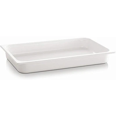 Afbeelding van APS Ecoline 83759 melamine container met inkeping aan de rand, 53 x 32,5 6,5 cm, 7,10 liter, wit