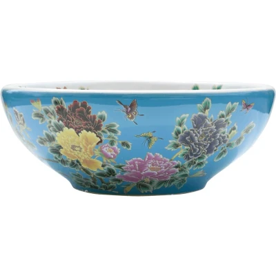 Afbeelding van Opzetwasbak rond 41x14 cm keramiek meerkleurig