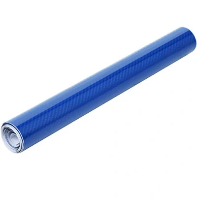 Afbeelding van TRIXES Vinylwrap zelfklevend 6D koolstofvinyl voor auto, bestelwagen, motorfiets, binnen en buiten Tech zonder luchtbellen 1500 x 300 mm kleur: blauw glanzend