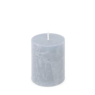 Afbeelding van Spaas Rustieke stompkaars, 70/95 mm, 35 uur, lichtblauw