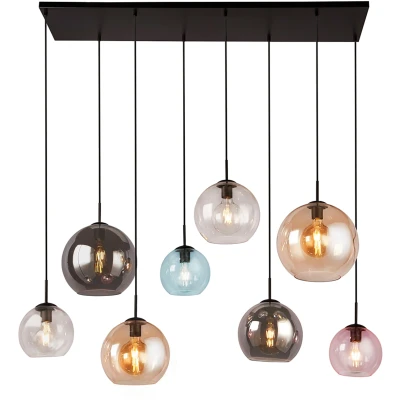 Afbeelding van Hanglamp Mardi Gras II, 8 lamps, lineair