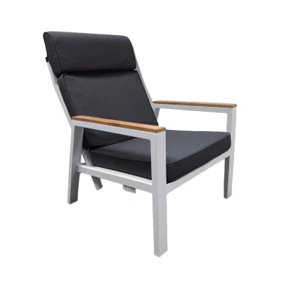Afbeelding van Trestino Stefano Relax Tuinstoel Verstelbaar Teak/Wit