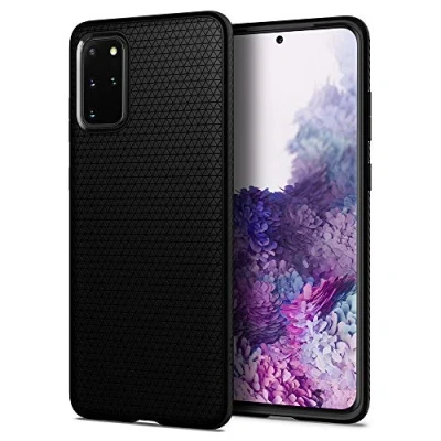 Image de Spigen Liquid Air Coque de protection pour téléphone portable polyuréthanne thermoplastique (TPU) noir mat Samsung Galaxy S20+, S20+ 5G