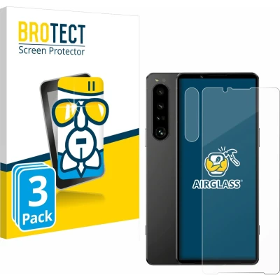 Afbeelding van BROTECT Screenprotector voor Sony Xperia 1 IV (Voor+Camera) Folie Beschermfolie Beschermglas transparant (3 Stuks)