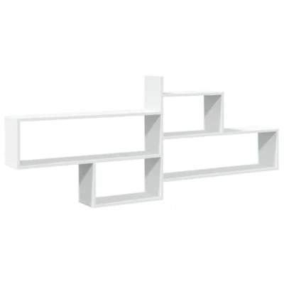 Afbeelding van vidaXL Wandschap 167,5x18x68 cm bewerkt hout wit