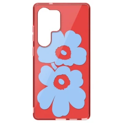 Afbeelding van Samsung Galaxy S25 Ultra Hoesje Unikko Hybrid Case Marimekko Rood