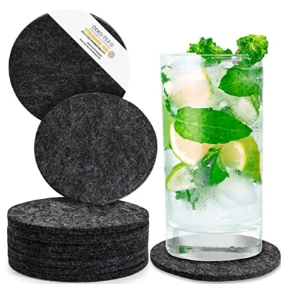 Afbeelding van MIQIO® Scandi stijl Onderzetters van Vilt Set 10 (wasbaar)