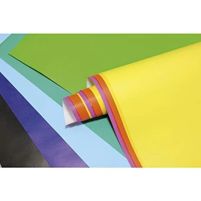 Afbeelding van Clairefontaine 93800C, verpakking met 50 vellen beschilderd posterpapier, 90 g/m², formaat 60 x 80 cm, snijden, schrijven, collage, creatieve vrije tijd voor volwassenen en kinderen, verschillende