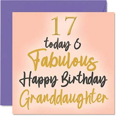 Afbeelding van Fantastische verjaardagskaart voor mama de 17e verjaardag, 17 Today &amp; Fabulous moeder van dochter, zoon, verjaardagscadeau moeder, 145 mm x