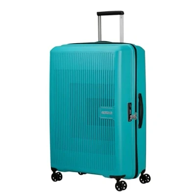 Afbeelding van American Tourister Aerostep Spinner 77 Exp turquoise tonic Harde Koffer