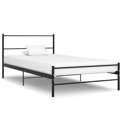 Afbeelding van vidaXL Bedframe, zwart, metaal, 100 x 200 cm