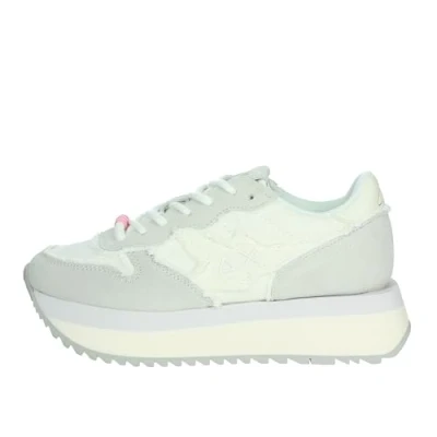 Afbeelding van Sun68 Sneakers laag, Dames, Maat: 36, Bianco Nylon/ canvas