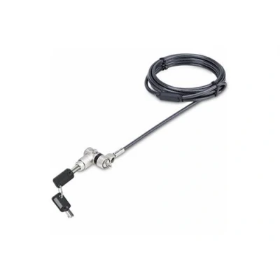 Image de StarTech.com Universal LAPTOP Lock 6.6ft (2m), Security Cable For Notebook Compatible With Noble Wedge®/Nano/K Slot; Keyed Locking Anti Theft Cut Resistant Steel (UNIVK LOCK) Câble de sécurité noir, argent 2 m
