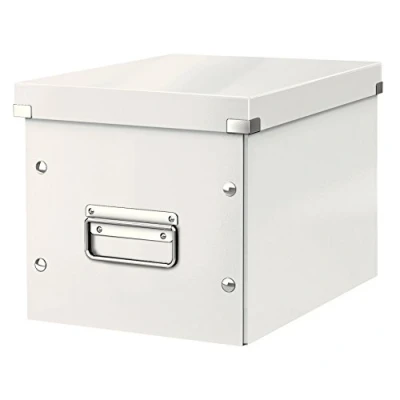 Afbeelding van Leitz Wow Click &amp; Store Kubus Middelgrote Opbergdoos 80% Gerecycled Karton 26 x 24 Cm (BxHxD) Wit