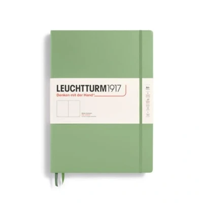 Afbeelding van LEUCHTTURM1917 Master Classic 370259 notitieboek A4+, hardcover, 235 genummerde pagina&#039;s, salie, wit