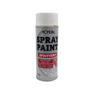 Afbeelding van Mondial Spray paint RAL 9010 mat wit 400ml