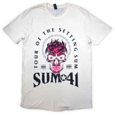 Afbeelding van Sum 41 Tour &#039;24 Pink Skull Heren T shirt XL Creme