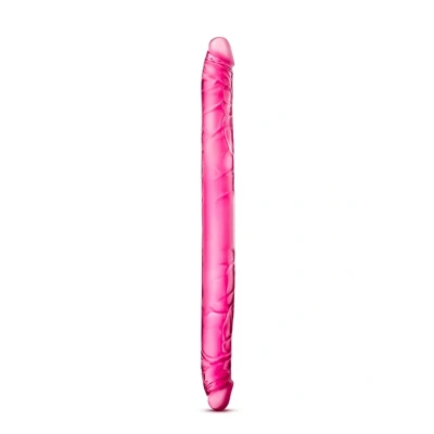 Afbeelding van Geaderde Dubbele Dildo Roze