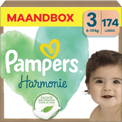 Afbeelding van Pampers Harmonie Maat 3 Maandbox 174 stuks 6/10 KG