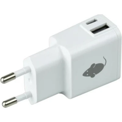 Afbeelding van Greenmouse Dual Oplader 1 X Usb a En c, Wit Wandoplader