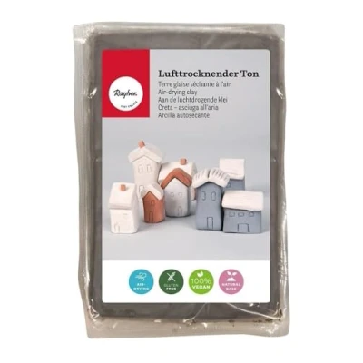Afbeelding van Rayher luchthardende klei, 1 kg boetseerklei, grijs, 3450125