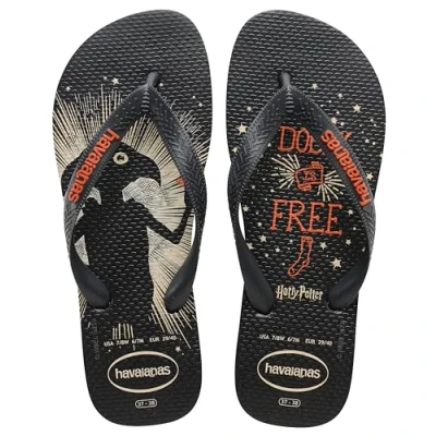 Afbeelding van Havaianas Harry Potter Tongues, uniseks, zwart.