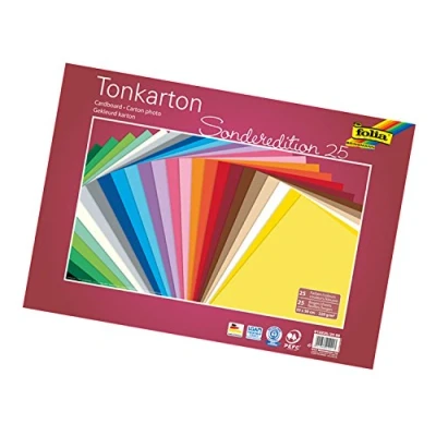 Afbeelding van Folia, Doe het zelf papier, Kleikarton, (B)350 x (H)500 mm, 220 g/m², geassorteerd (220 g/m², 25 x)