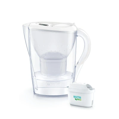 Image de Brita Marella Cool white + 2 cartouches filtrantes Maxtra pro ALL IN 1 Blanc