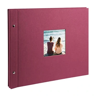 Afbeelding van Goldbuch Trend fotoalbum, 60 pagina&#039;s, met kristallen inzetstukken, 25 x cm, fuchsia, 39 31 cm