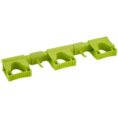 Afbeelding van Vikan Ophangsystemen Hygiene Hi Flex Ophangsysteem met 3 Rubber Band Klemmen en 2 Haken Limoen 420mm