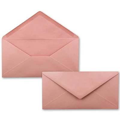 Afbeelding van FarbenFroh door Gustav Neuser Enveloppen, 75 oudroze (roze), DIN lang, 110 x 220 mm (11 22 cm), natte plakrand zonder venster, ideaal voor uitnodigingen, serie