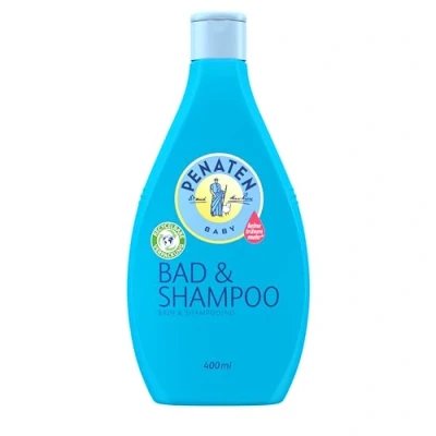 Afbeelding van PENATEN Shampooing de bain et shampoing doux pour bébé (400 ml), formulé sans parabènes ni colorants, spécialement conçu les nouveau nés, la peau délicate